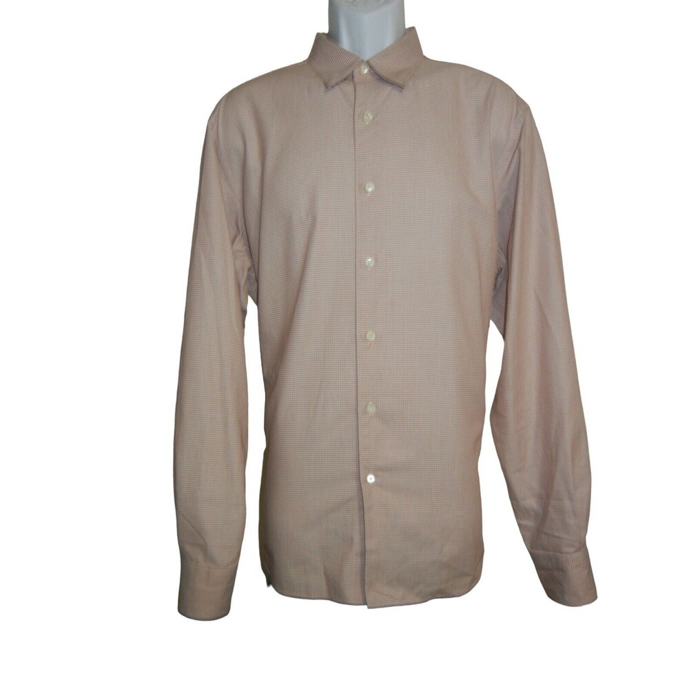 Ermenegildo Zegna Dress Shirt Mens XL Check Long Sleeve Button Up  Cotton